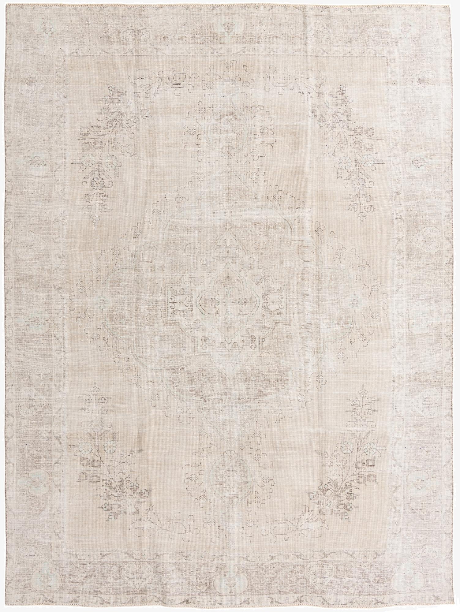  9' 1 x 12' 2  Hand Knotted Ultra Vintage Persian Wool Rug