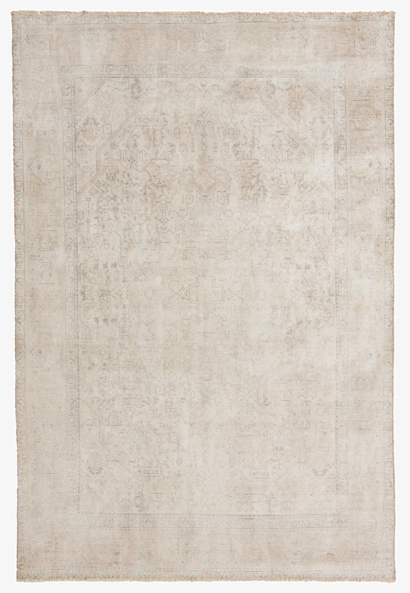  6' 3 x 9' 3  Hand Knotted Ultra Vintage Persian Wool Rug