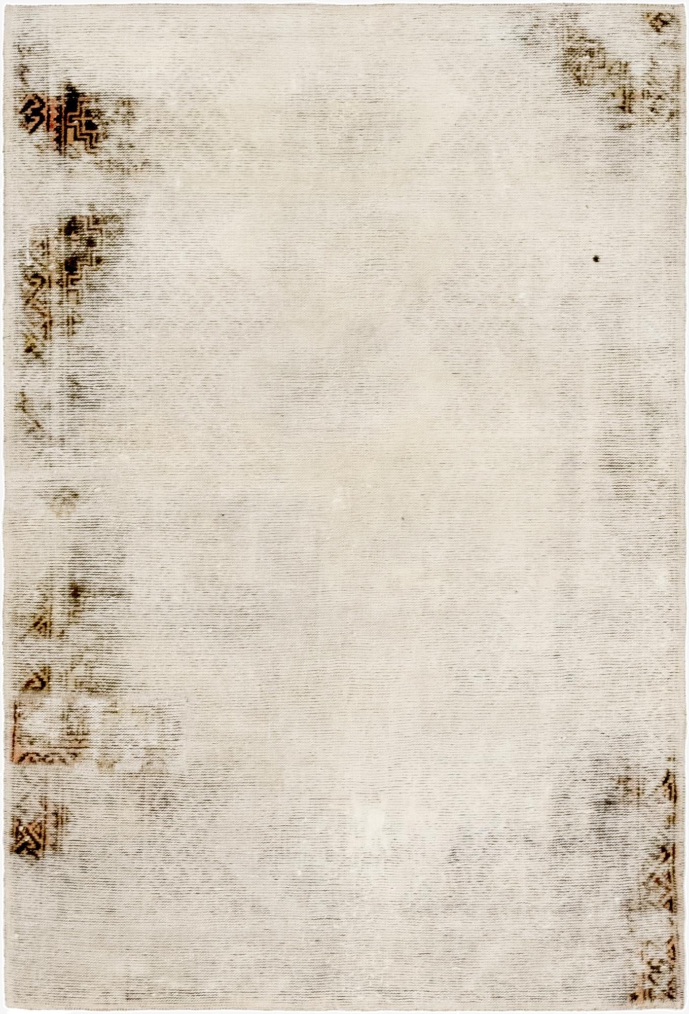  3' 9 x 5' 8  Hand Knotted Ultra Vintage Persian Wool Rug