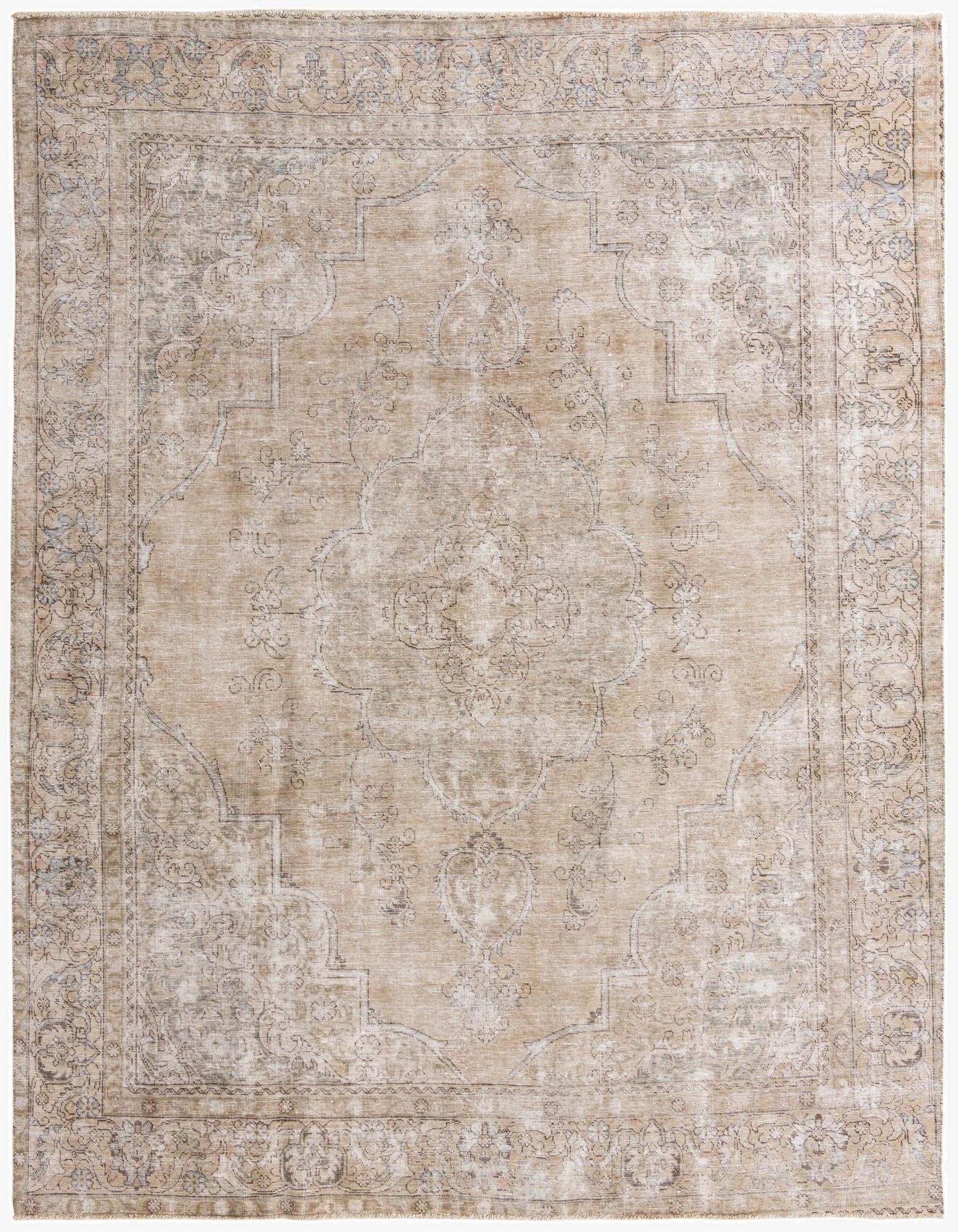  9' 4 x 12' 1  Hand Knotted Ultra Vintage Persian Wool Rug