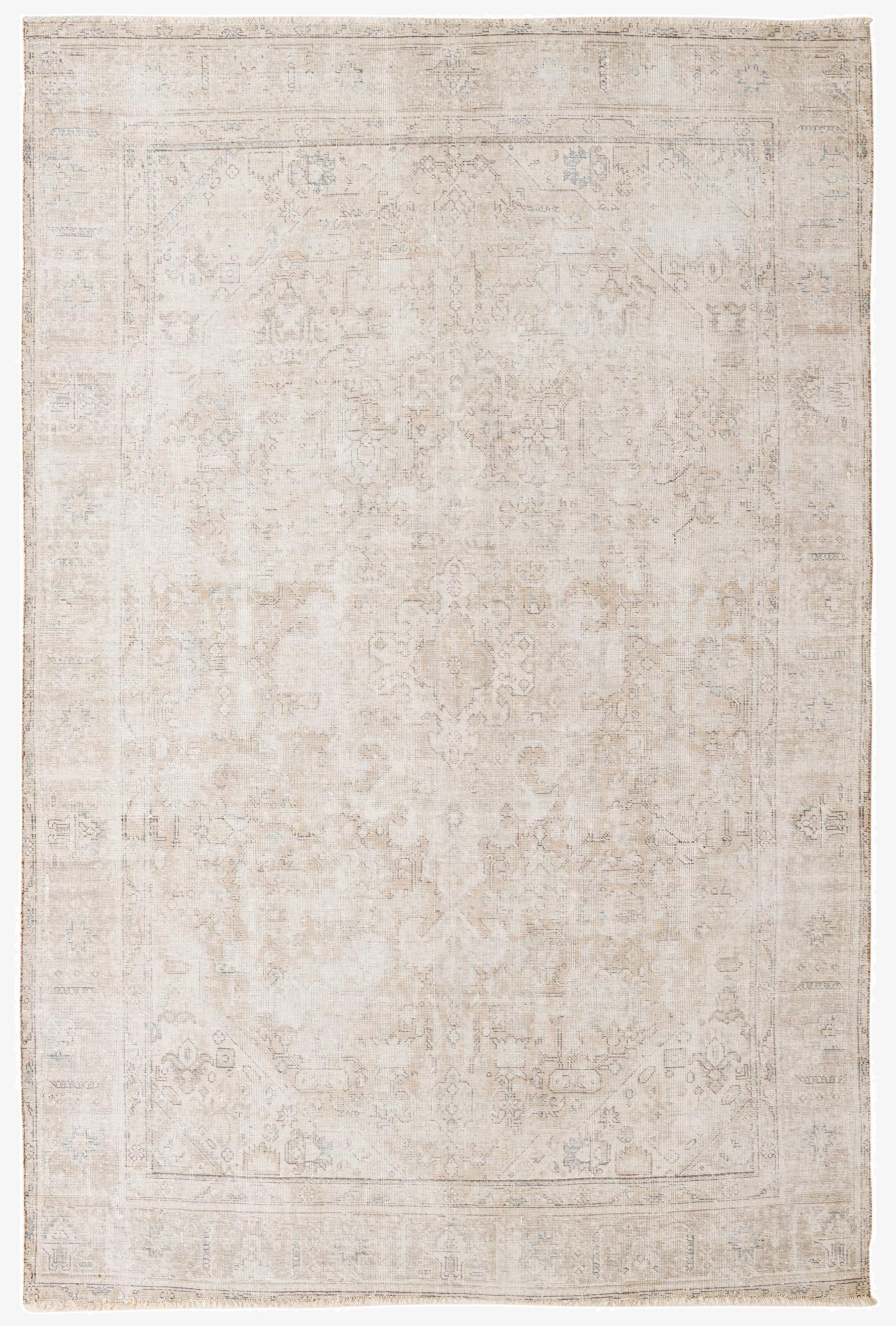  6' 4 x 9' 4  Hand Knotted Ultra Vintage Persian Wool Rug