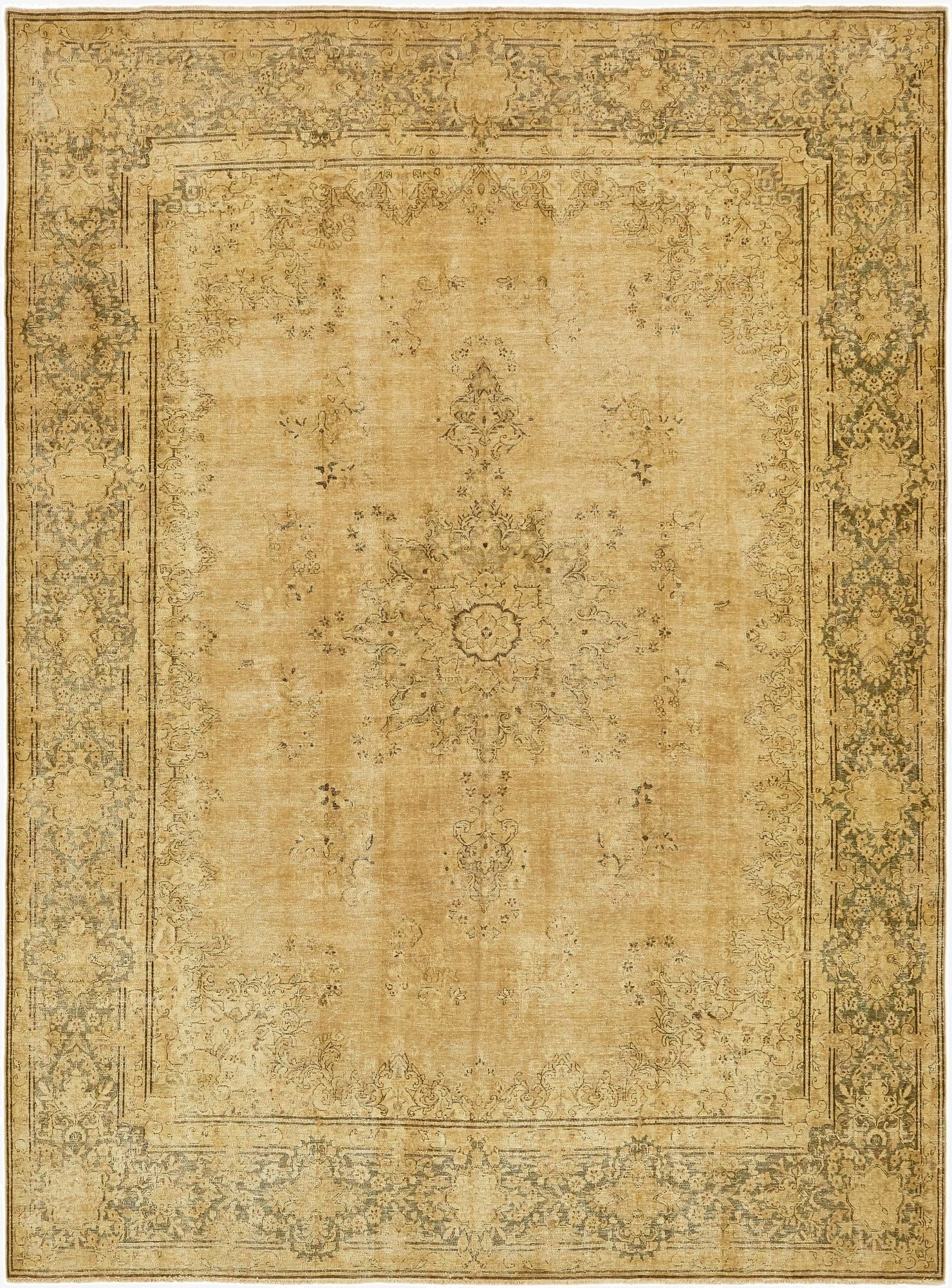  9' 8 x 13' 3  Hand Knotted Ultra Vintage Persian Wool Rug