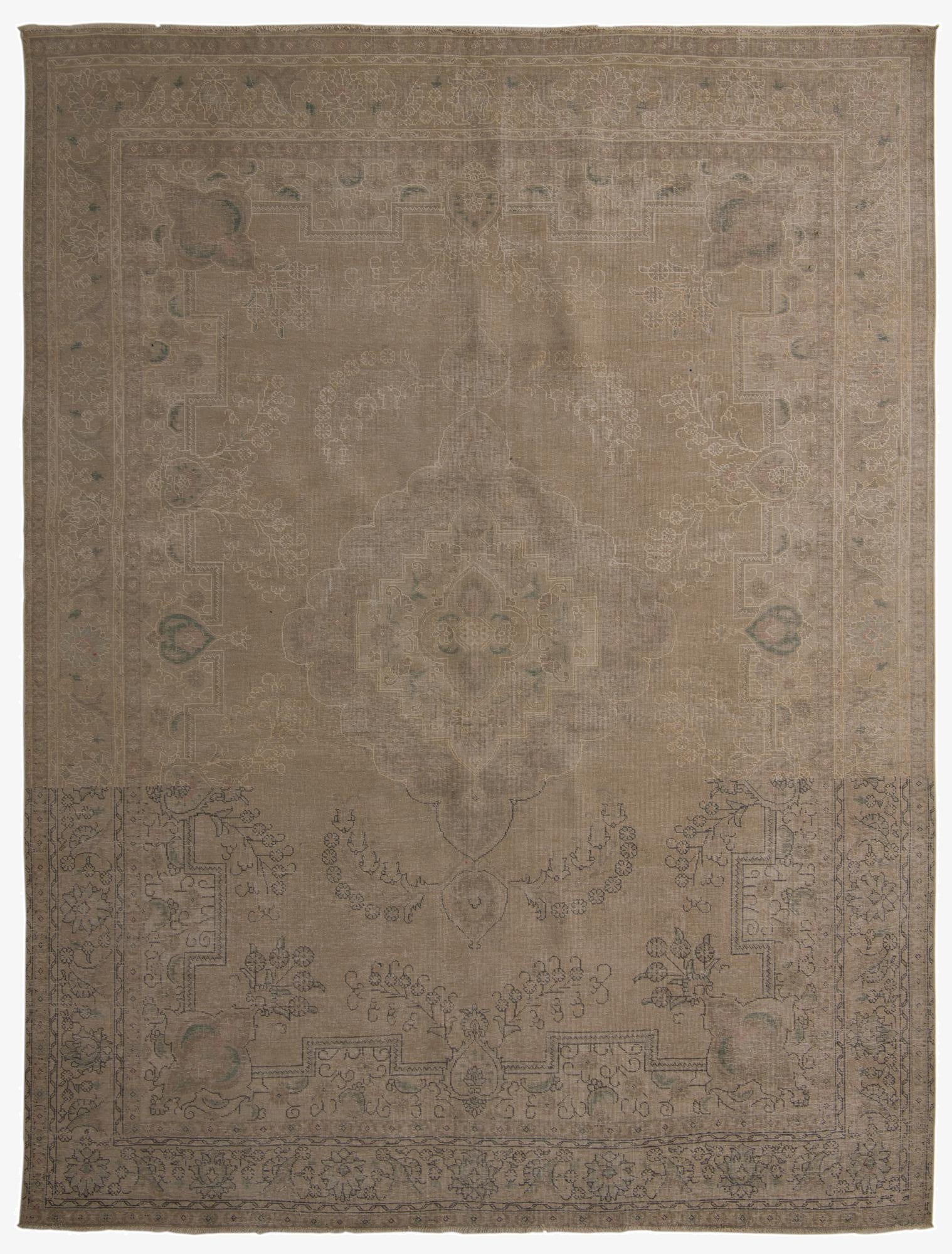  10' x 13'  Hand Knotted Ultra Vintage Persian Wool Rug