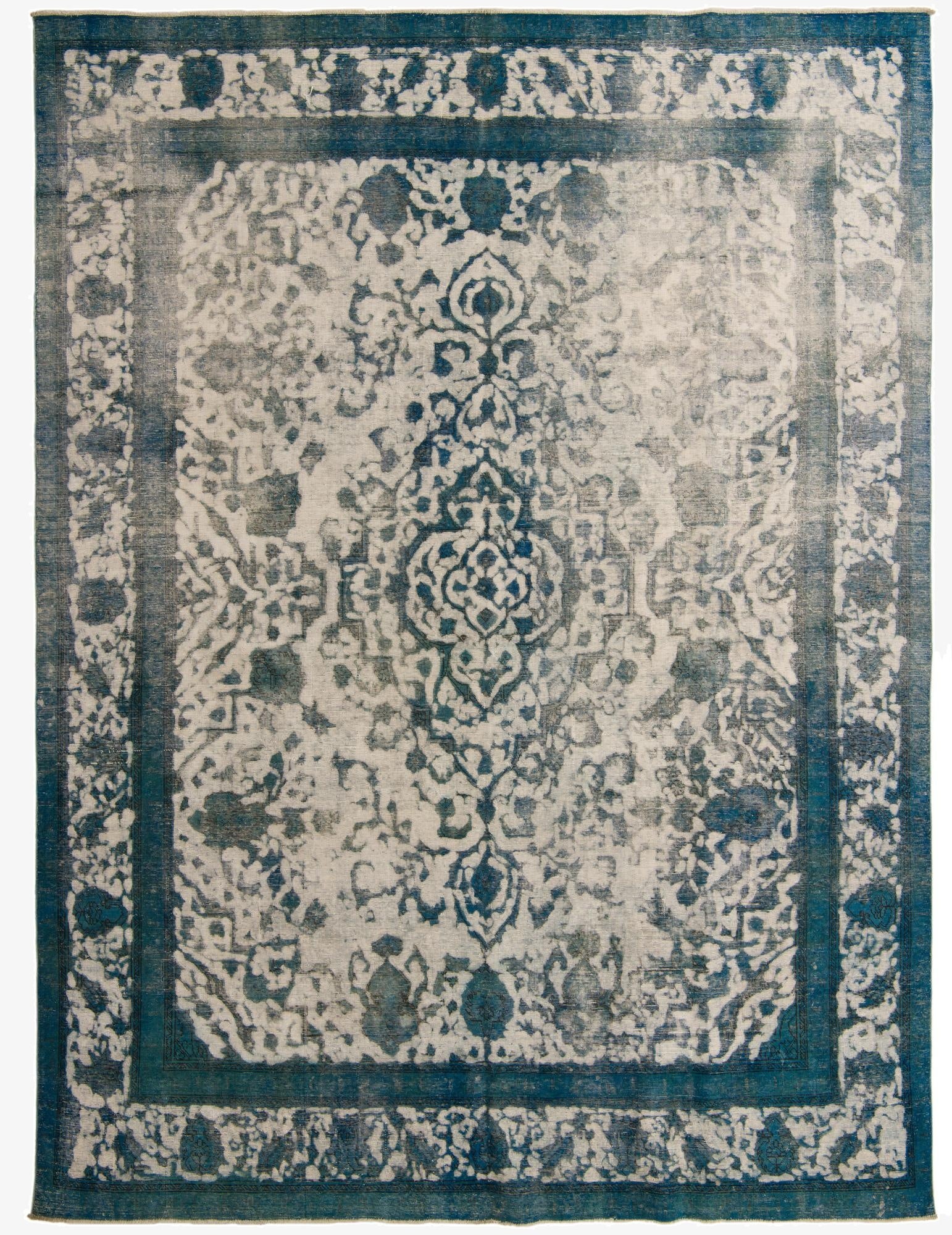  9' 7 x 12' 5  Hand Knotted Ultra Vintage Persian Wool Rug