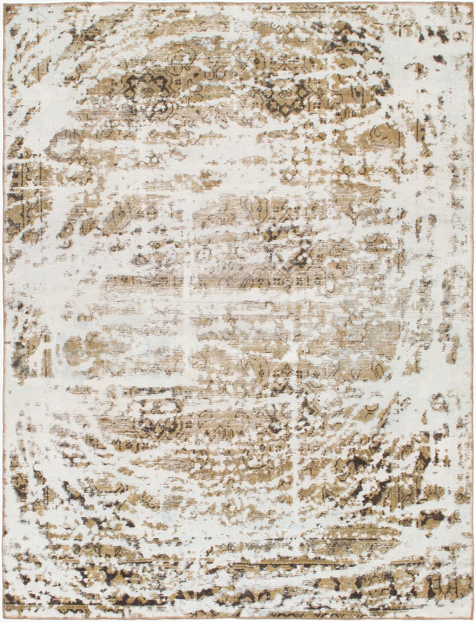  6' 7 x 8' 9  Hand Knotted Ultra Vintage Persian Wool Rug