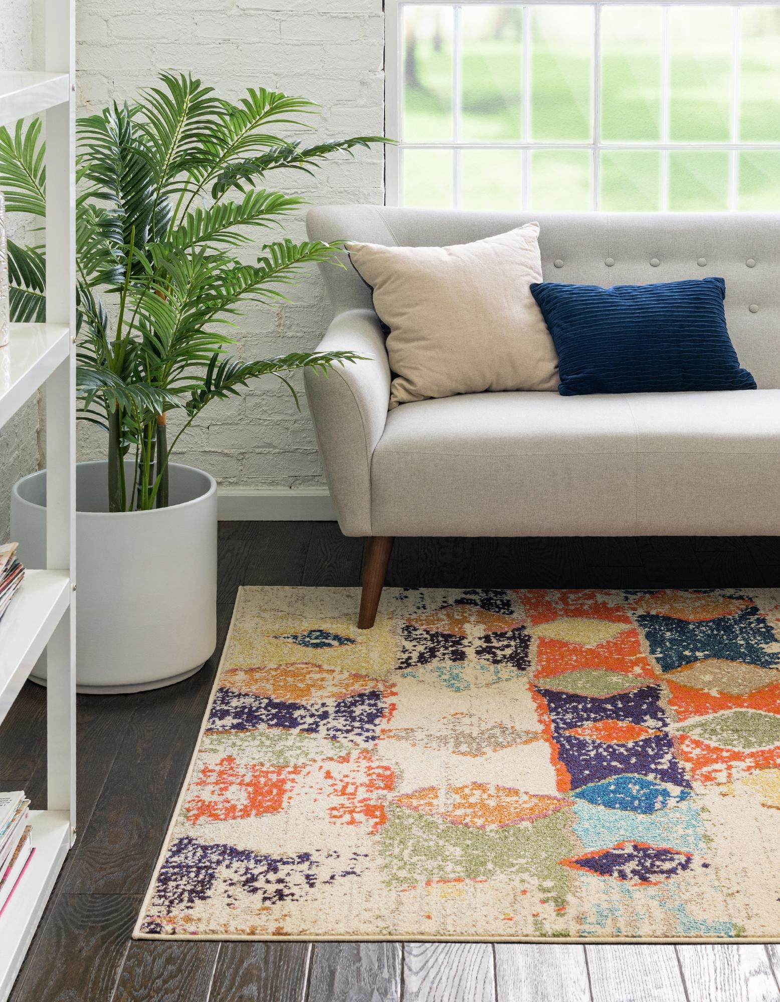 Ivory 5' 3 x 8' Vivid Rug | Rugs.com