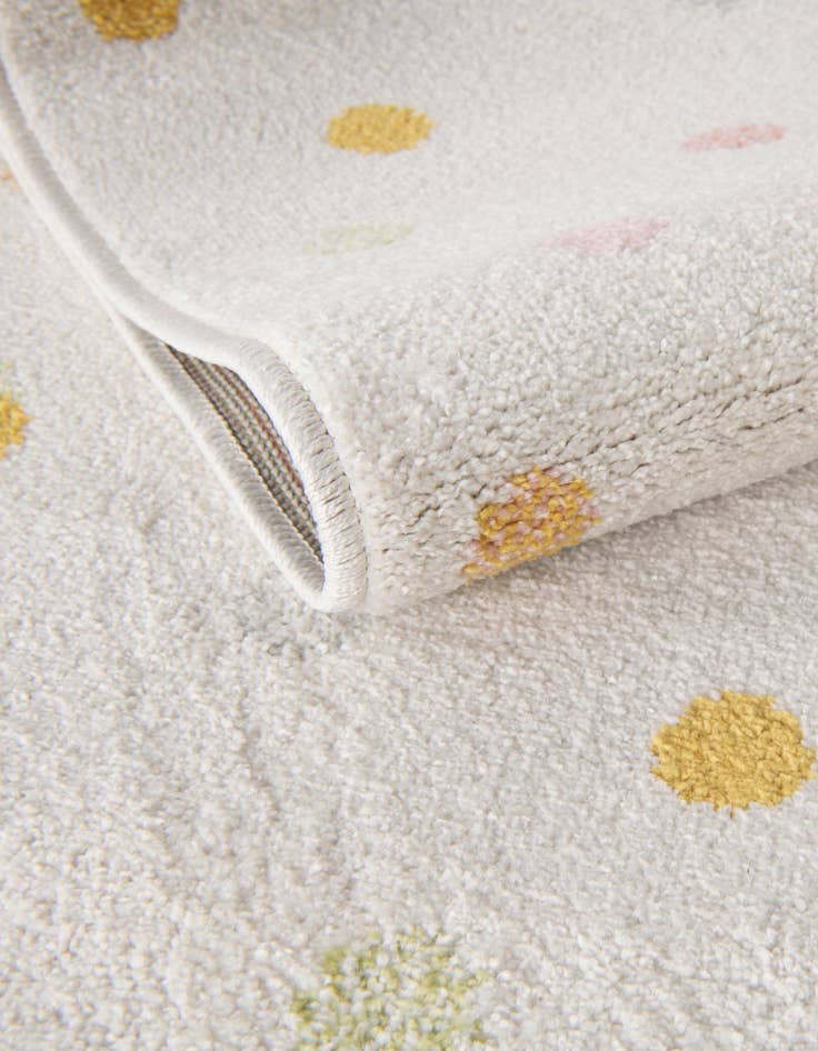 Detail image of  7' 10 x 10' Polka Dot Whimsy Kids Rug