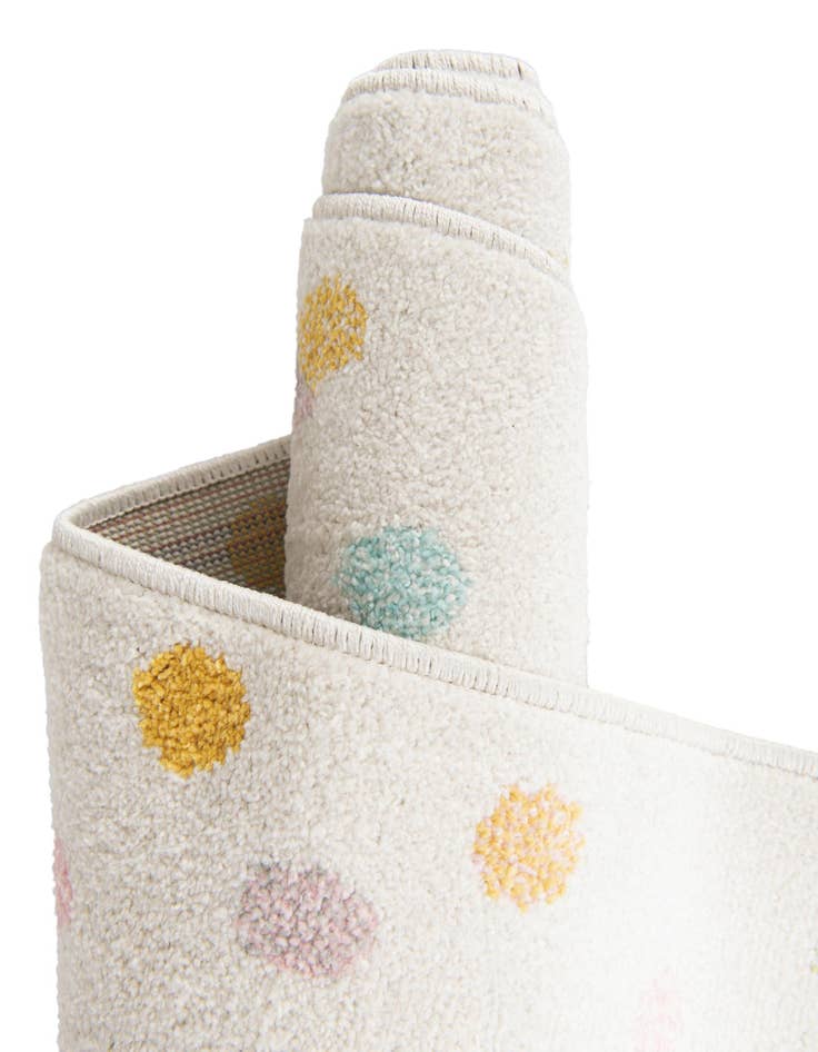 Detail image of  7' 10 x 10' Polka Dot Whimsy Kids Rug