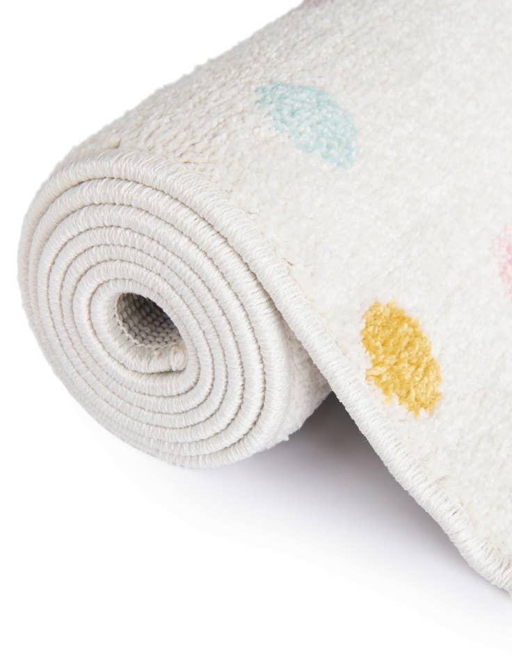 Detail image of  7' 10 x 10' Polka Dot Whimsy Kids Rug