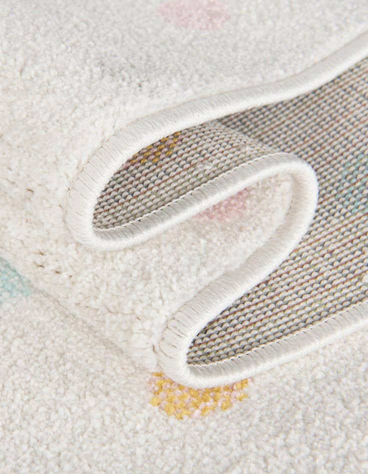 Detail image of  7' 10 x 10' Polka Dot Whimsy Kids Rug