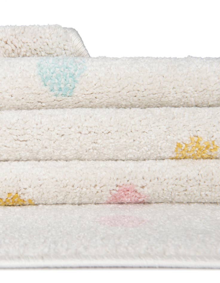 Detail image of  7' 10 x 10' Polka Dot Whimsy Kids Rug