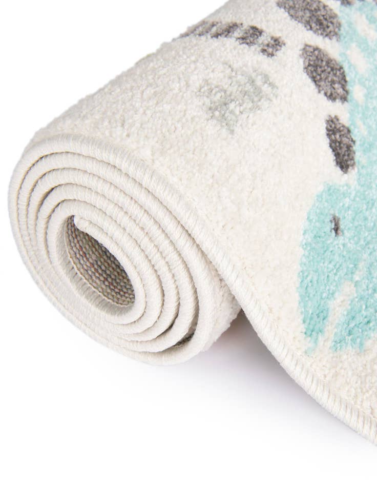 Detail image of  4' 1 x 6' 1 Dinosaur Whimsy Kids Rug