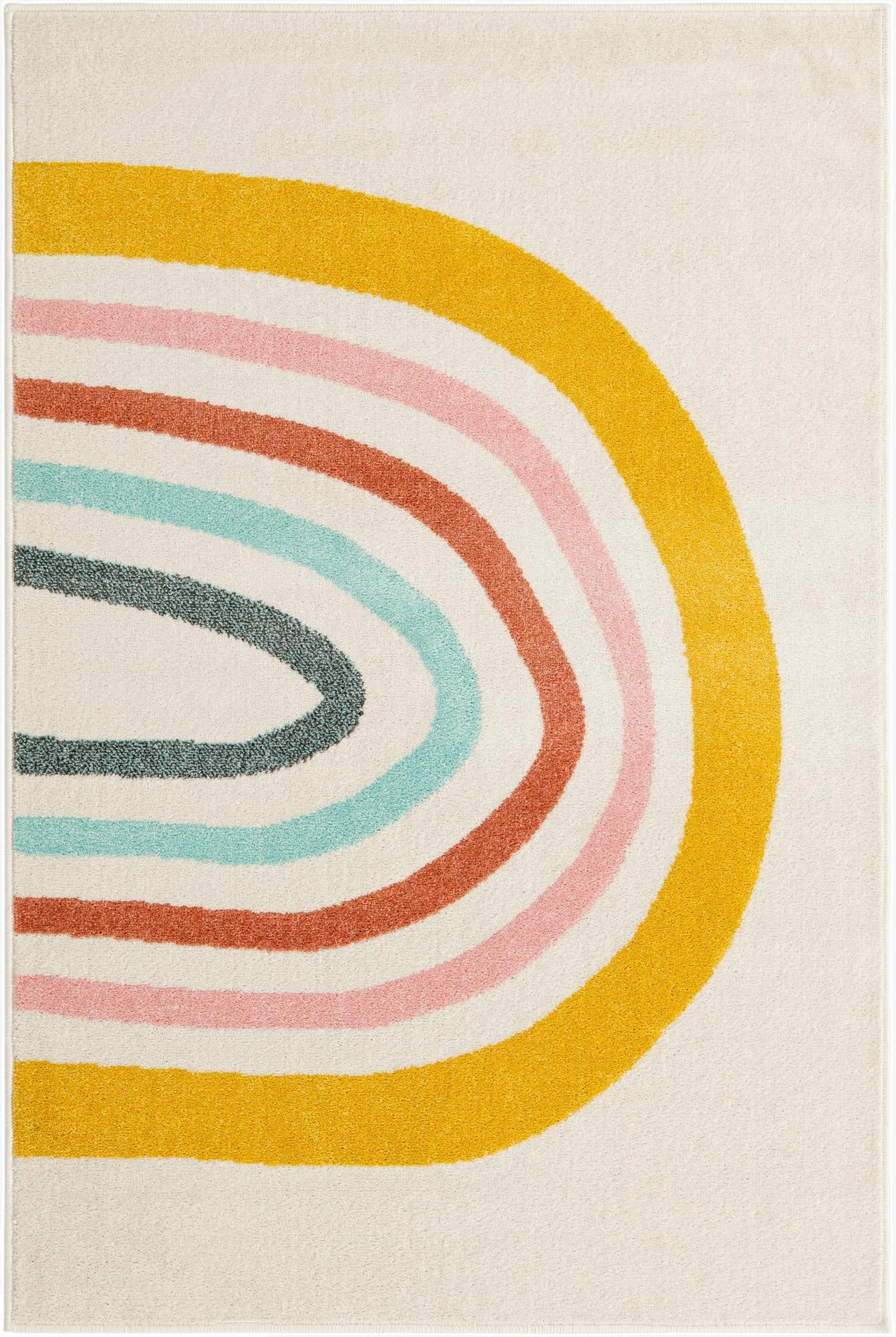  4' x 6' Rainbow Whimsy Kids Rug