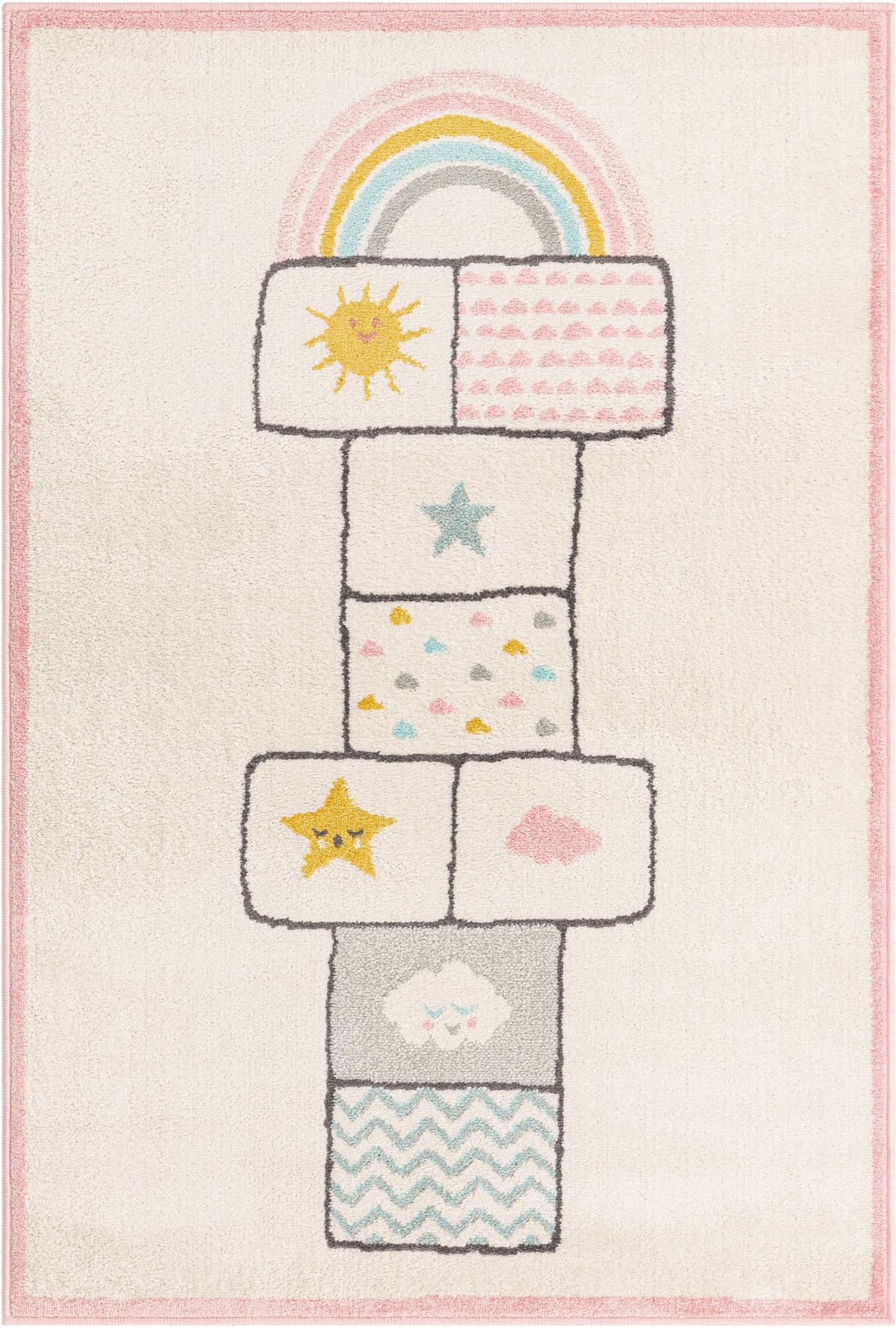  4' x 6' Hopscotch Whimsy Kids Rug