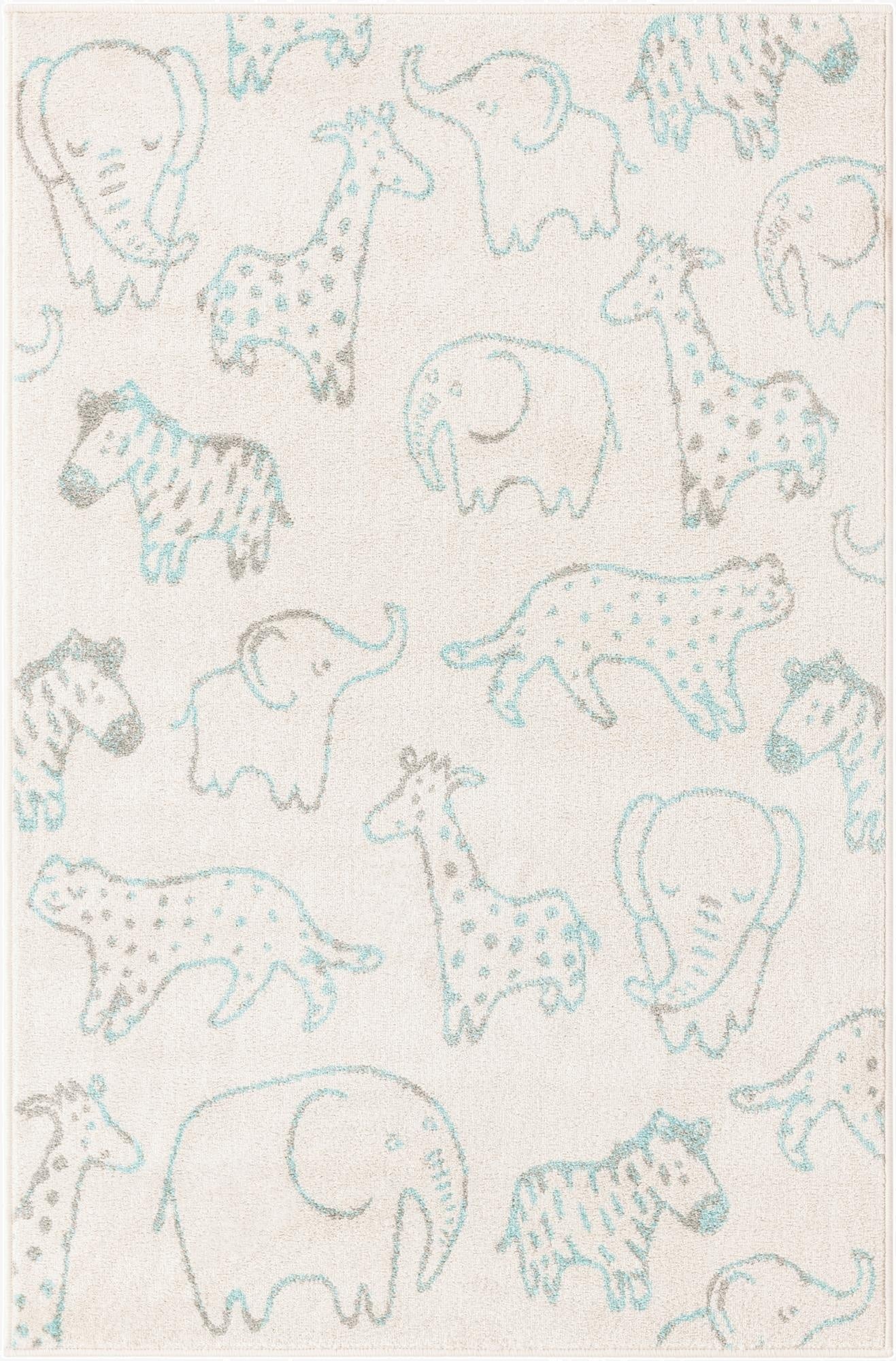  4' x 6' Animals Whimsy Kids Rug