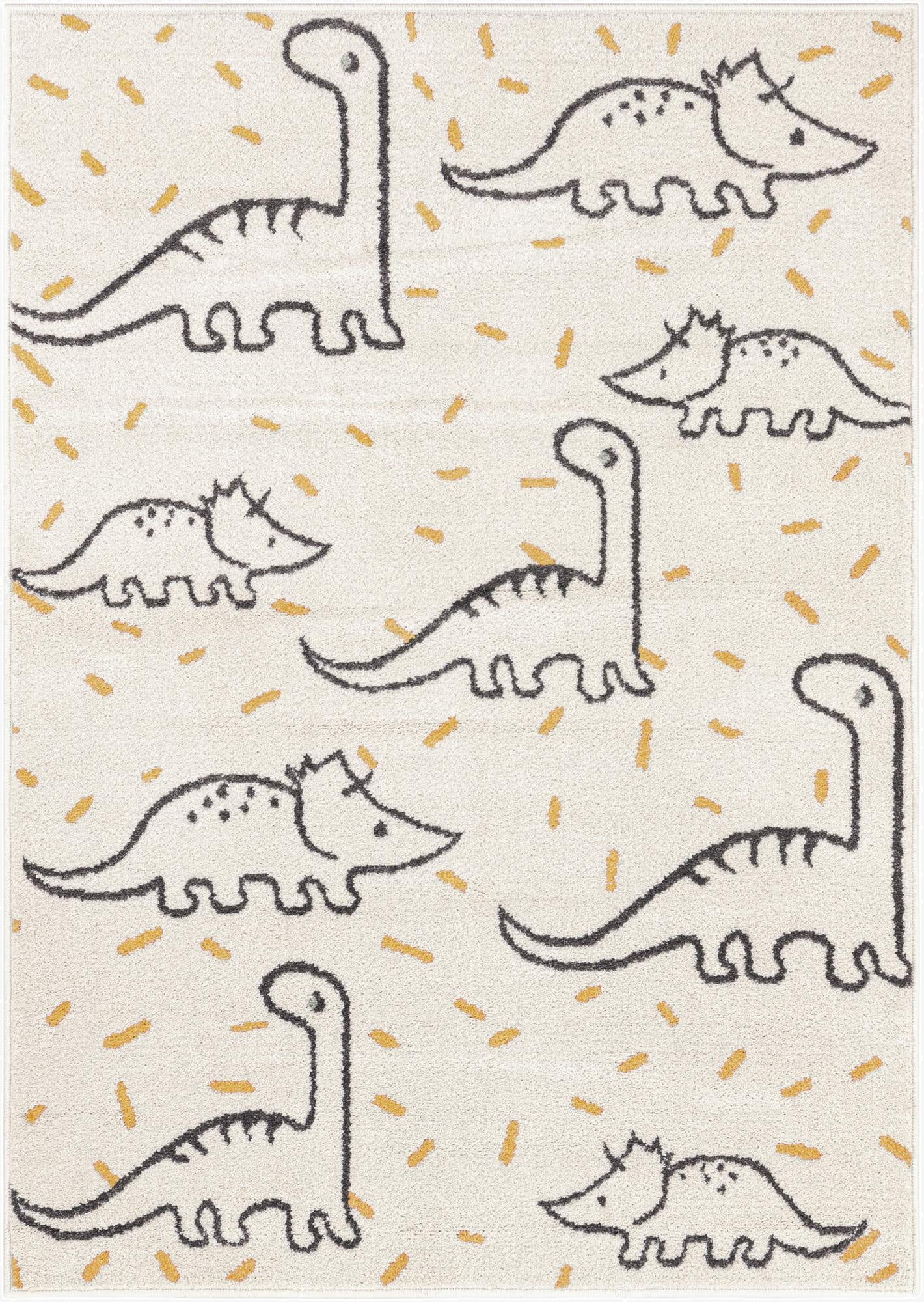  4' 1 x 6' 1 Dinosaur Whimsy Kids Rug