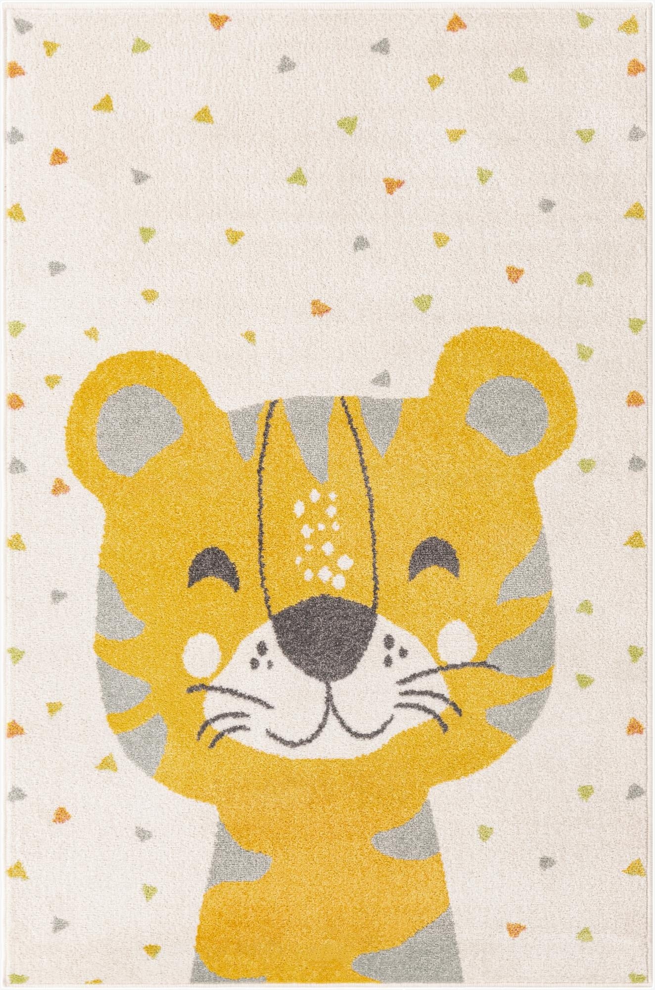  4' x 6' Tiger Whimsy Kids Rug