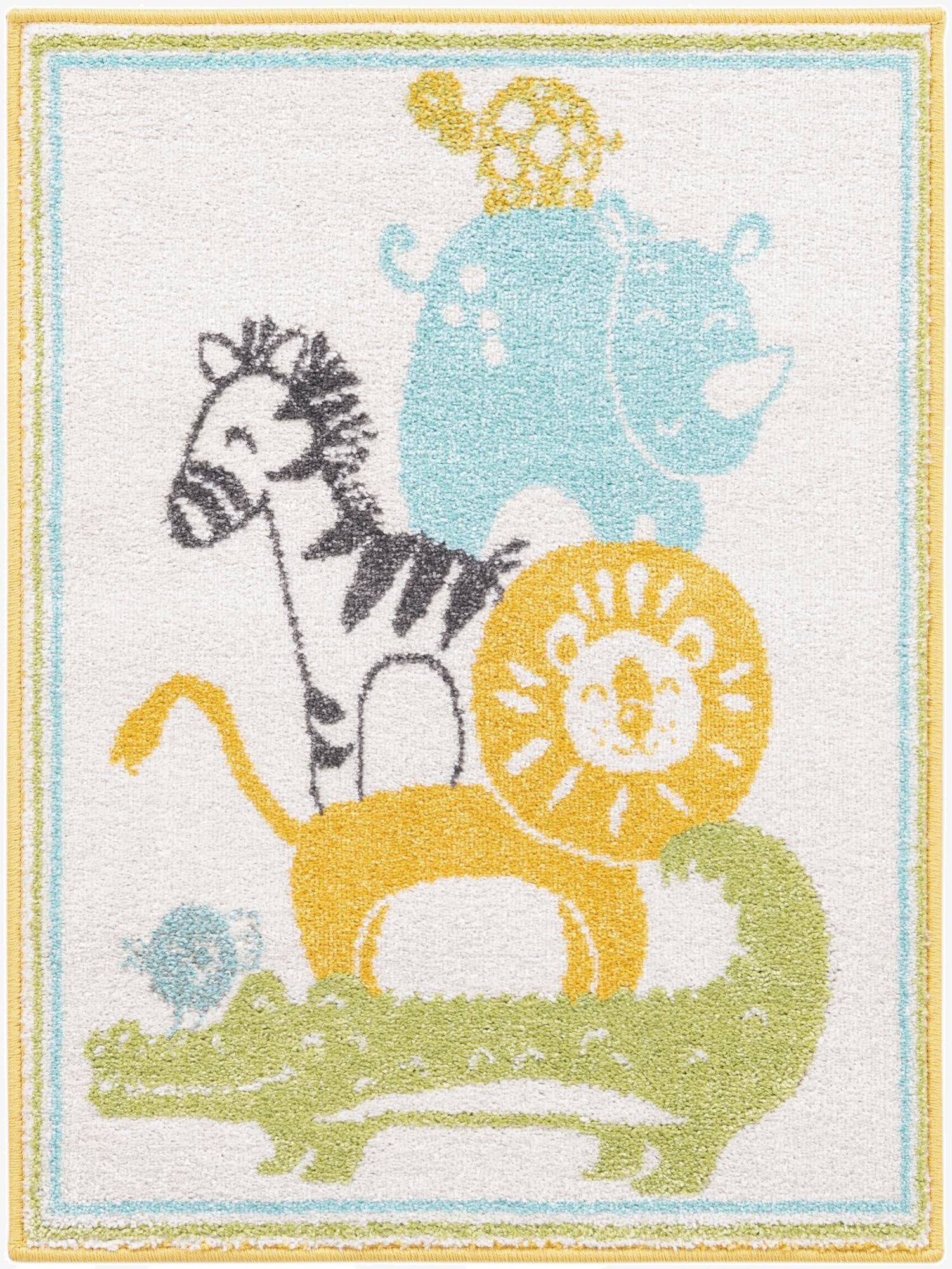 2' 2 x 3' Animals Whimsy Kids Rug
