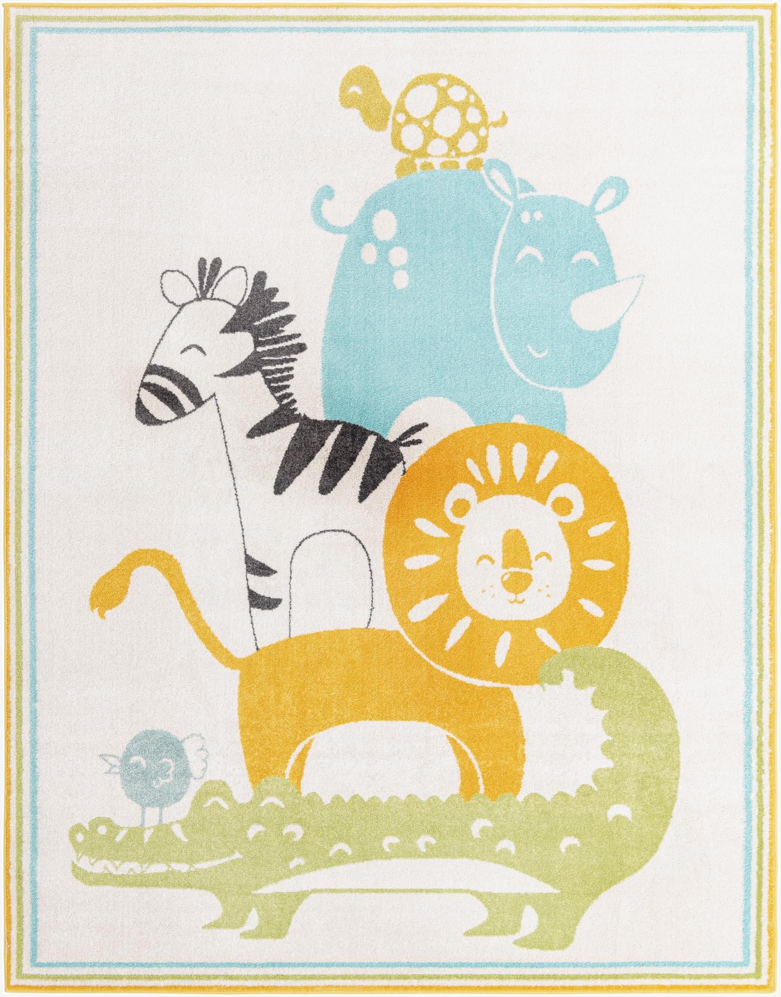  7' 10 x 10' Animals Whimsy Kids Rug