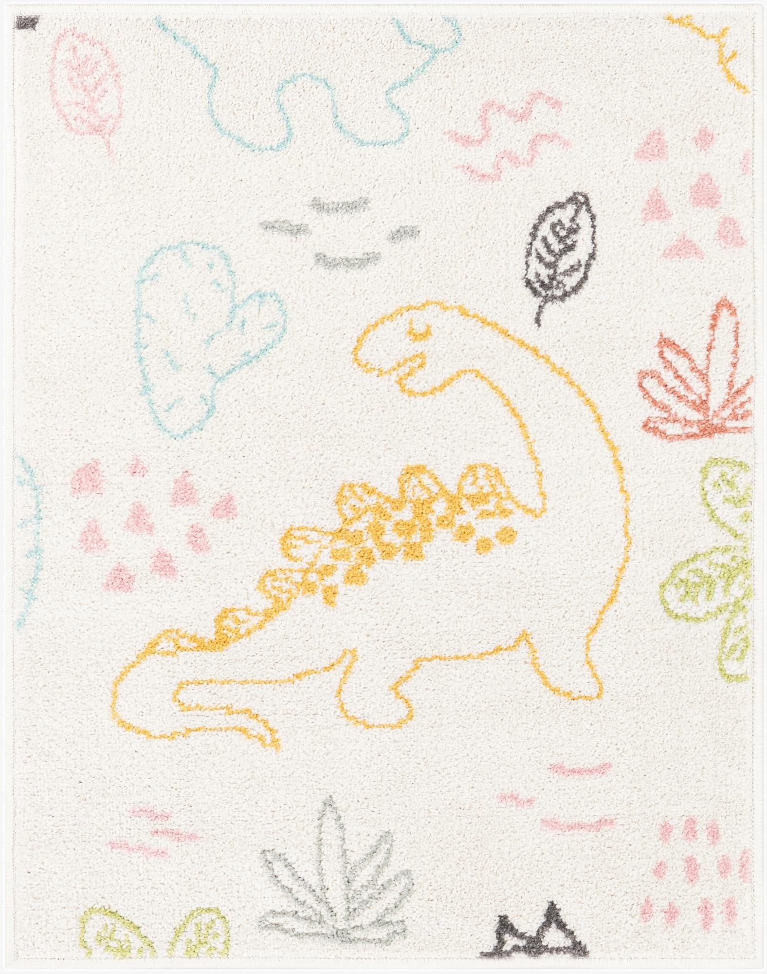  2' 2 x 2' 11 Dinosaur Whimsy Kids Rug