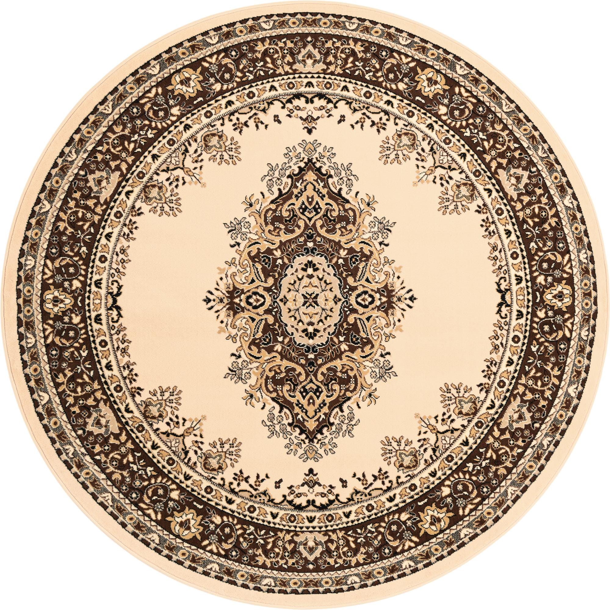 Ivory 7' 10 x 7' 10 Amaya Round Rug | Rugs.com