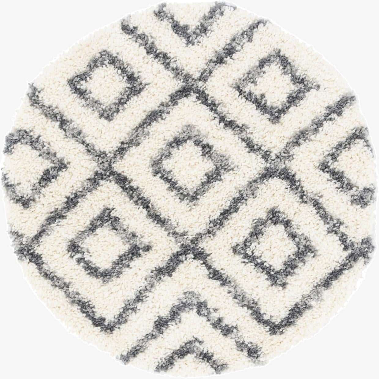  3' 3 x 3' 3 Athena Shag Round Rug