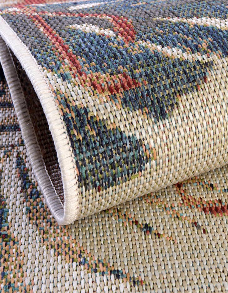 Detail image of  7' 10 x 7' 10  Washable Baja Indoor / Outdoor Round Rug