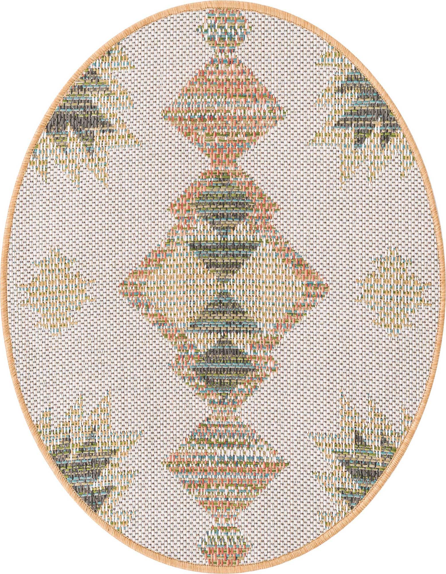 Primary image  3' 3 x 3' 3  Washable Baja Indoor / Outdoor Round Rug