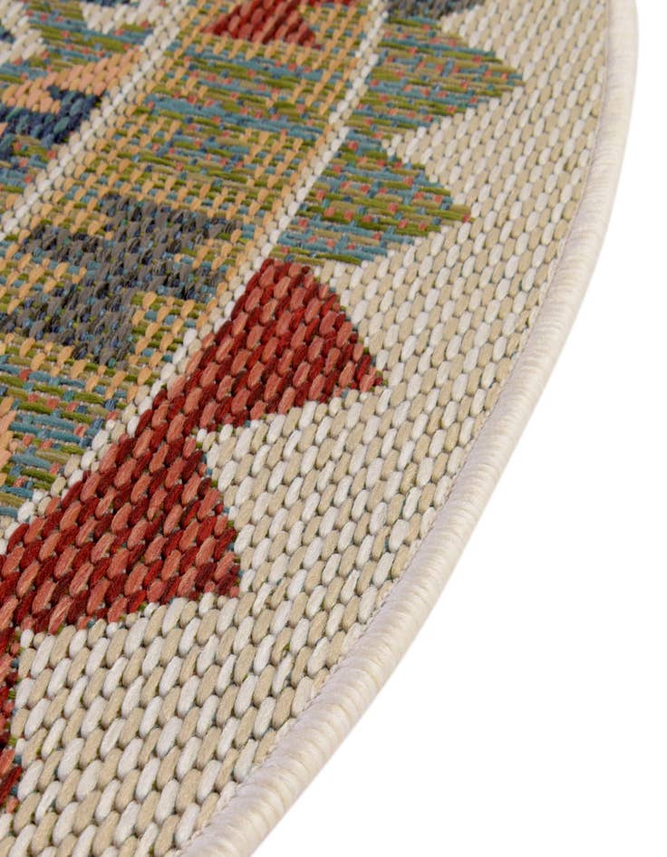 Detail image of  5' 3 x 5' 3  Washable Baja Indoor / Outdoor Round Rug