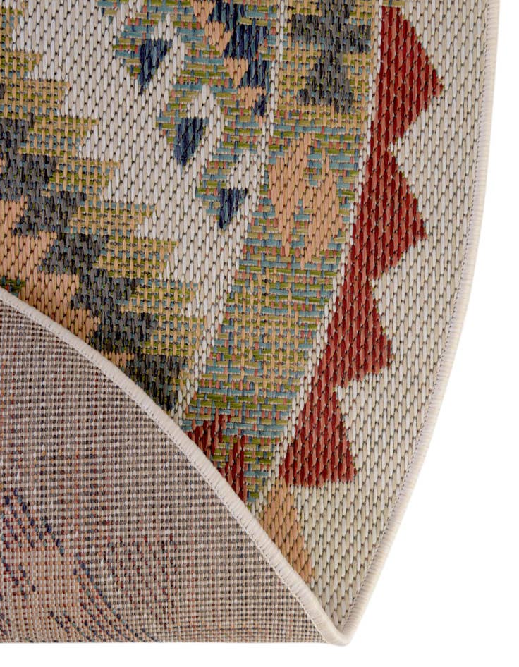 Detail image of  5' 3 x 5' 3  Washable Baja Indoor / Outdoor Round Rug