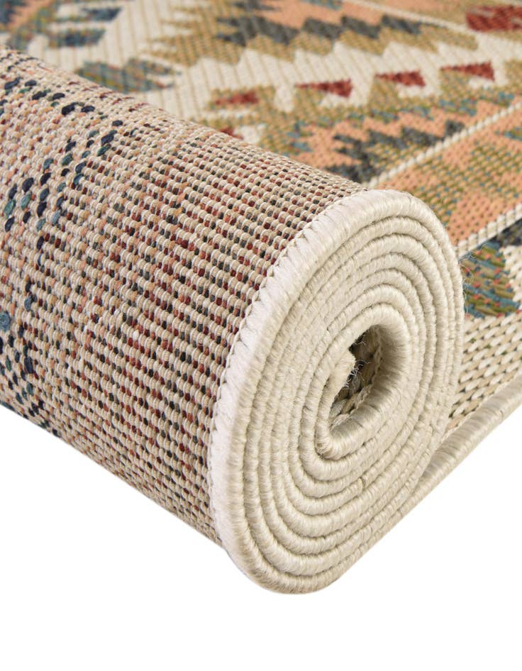 Detail image of  5' 3 x 5' 3  Washable Baja Indoor / Outdoor Round Rug