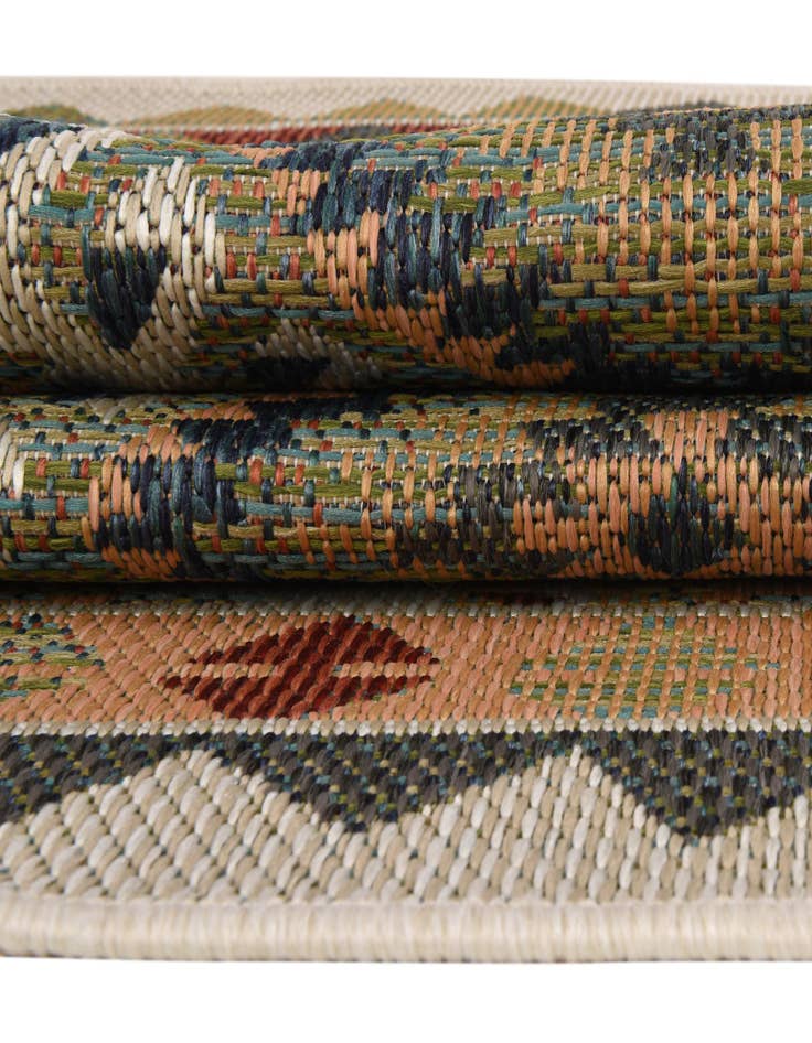 Detail image of  5' 3 x 5' 3  Washable Baja Indoor / Outdoor Round Rug