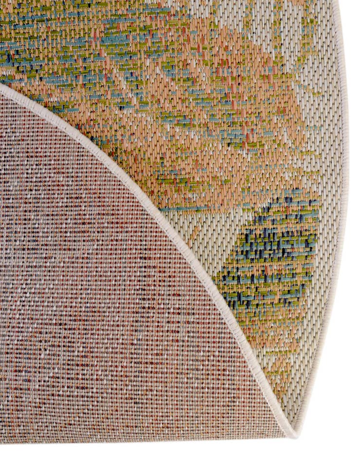 Detail image of  7' 10 x 7' 10  Washable Baja Indoor / Outdoor Round Rug
