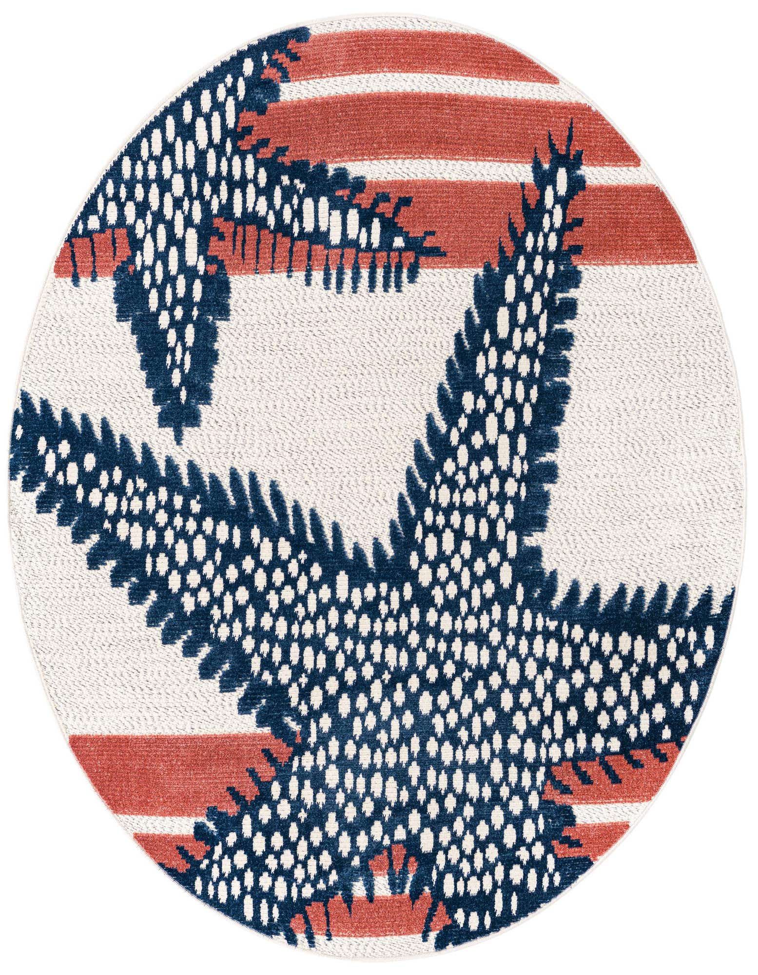 Primary image  5' 3 x 5' 3  Washable Belize Indoor / Outdoor Round Rug