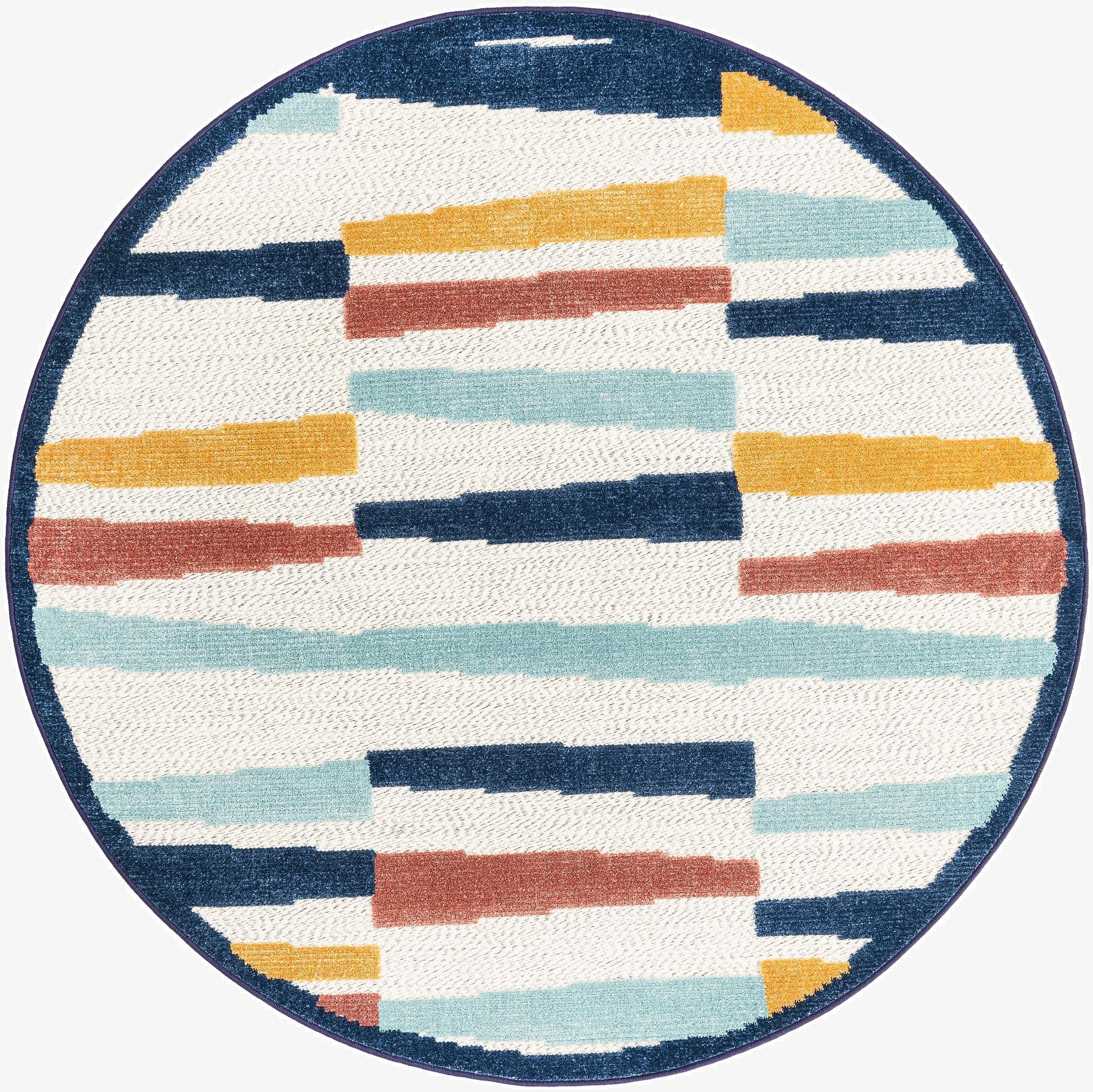  5' 3 x 5' 3  Washable Belize Indoor / Outdoor Round Rug