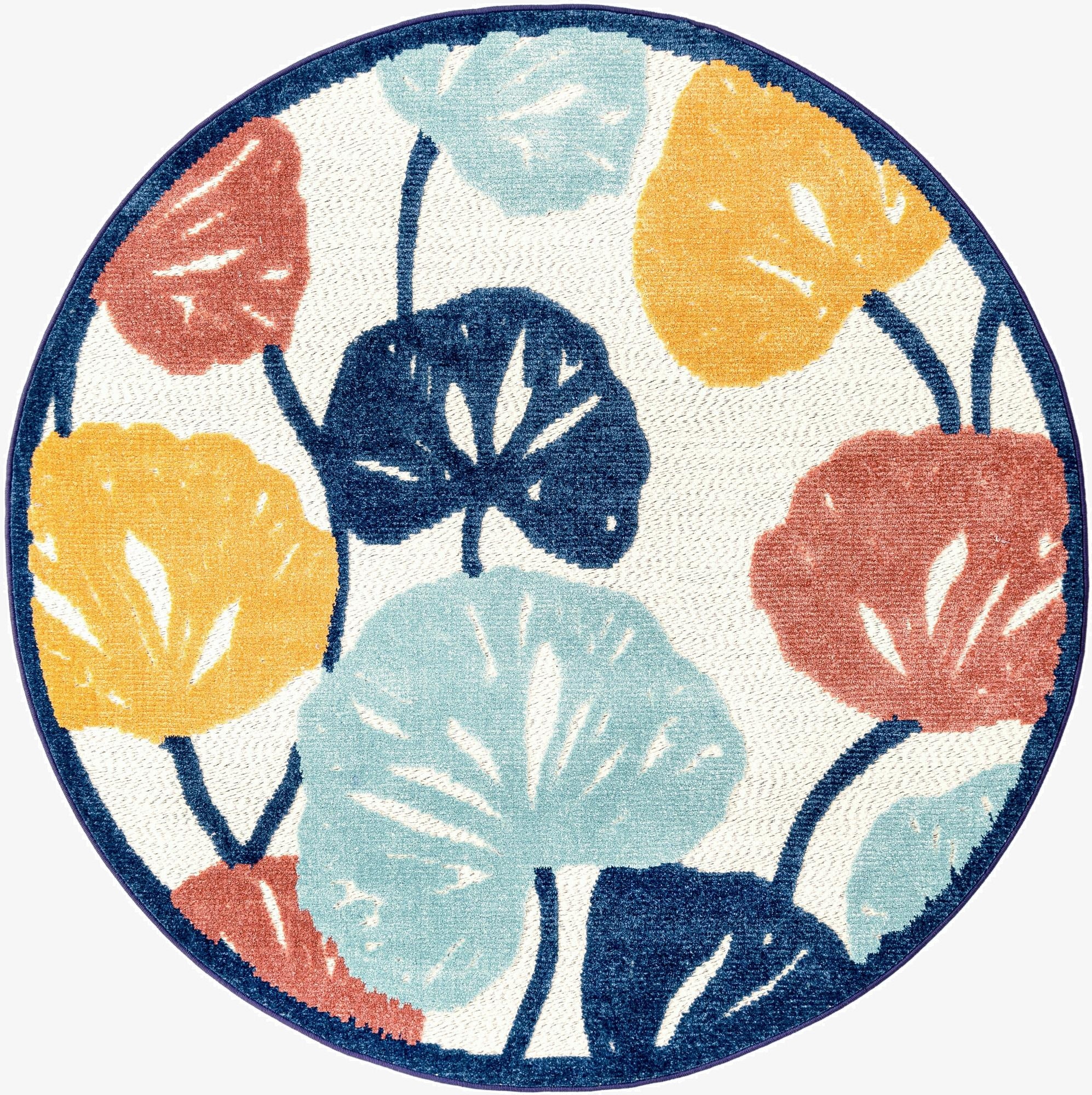 5' 3 x 5' 3  Washable Belize Indoor / Outdoor Round Rug