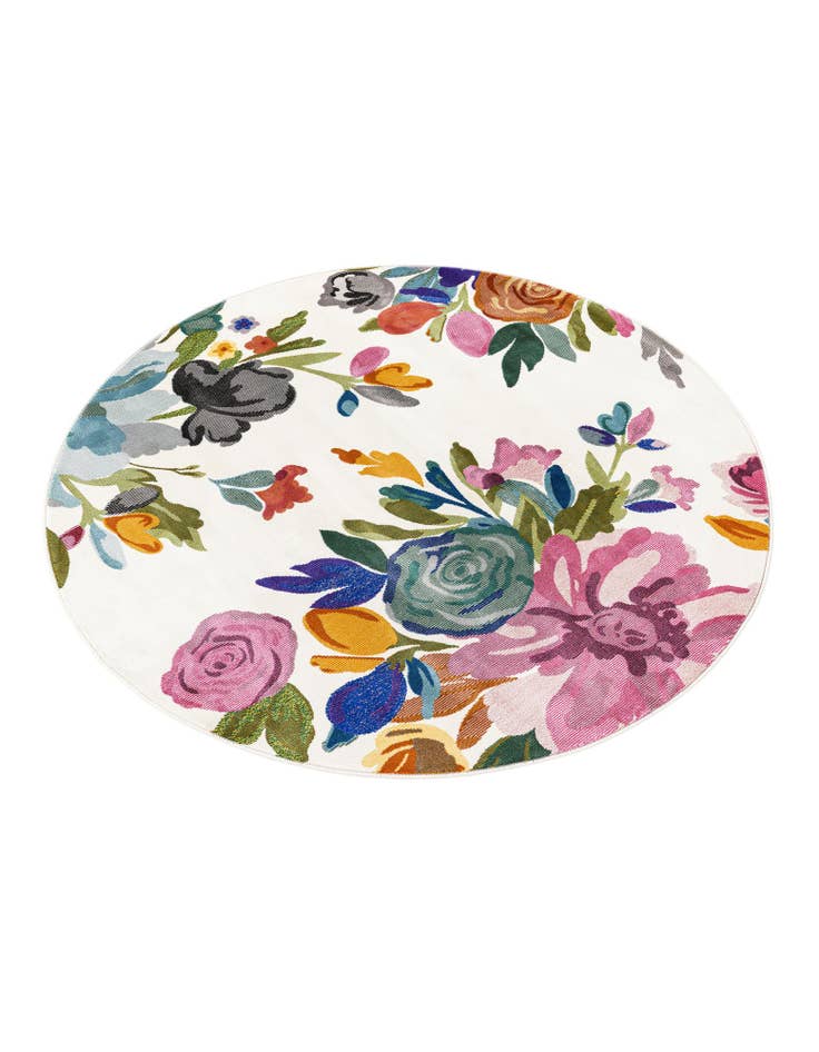 Detail image of  5' 3 x 5' 3 Blossom Round Rug