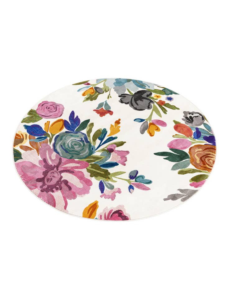 Detail image of  5' 3 x 5' 3 Blossom Round Rug