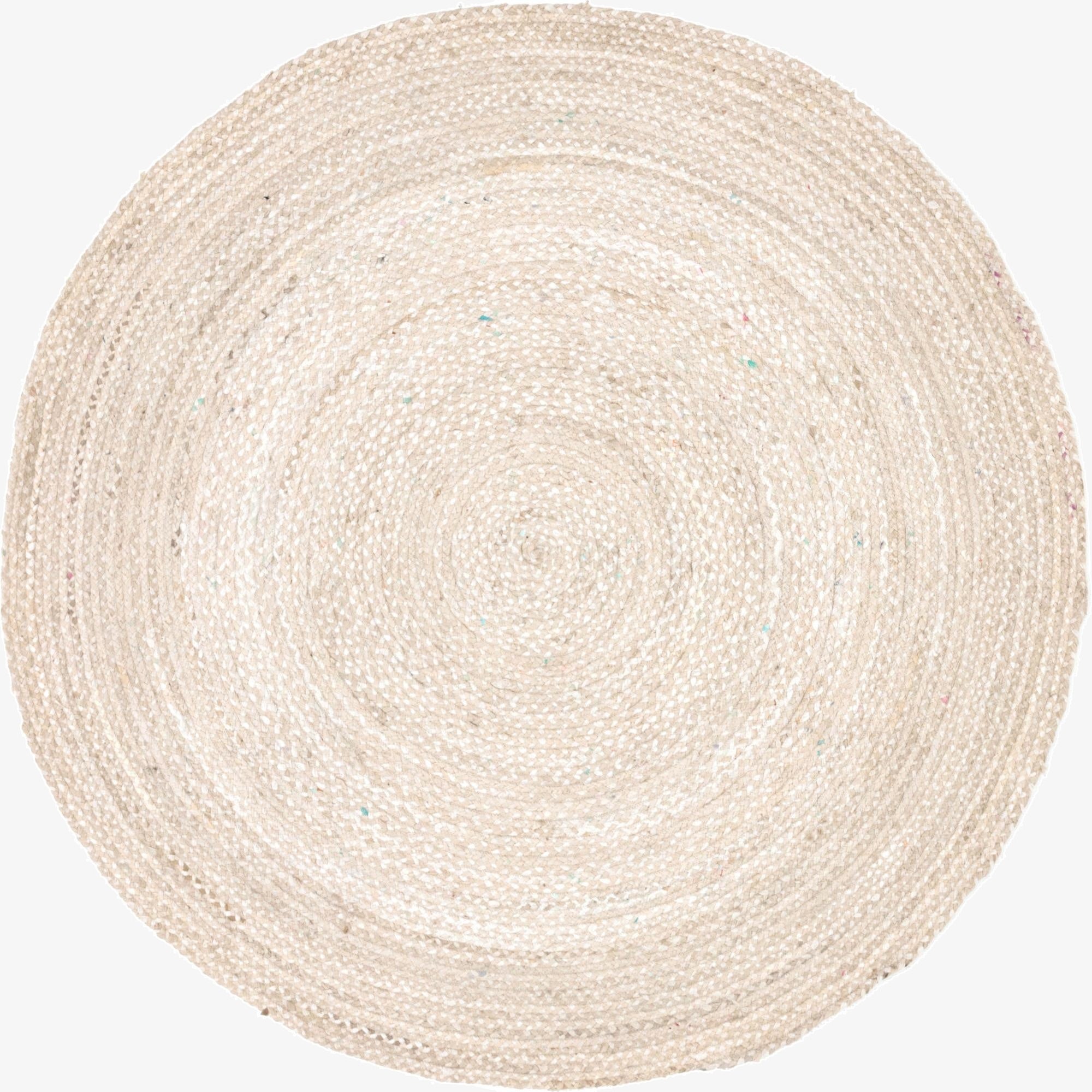  8' x 8'  Hand Braided Chindi Round Rug