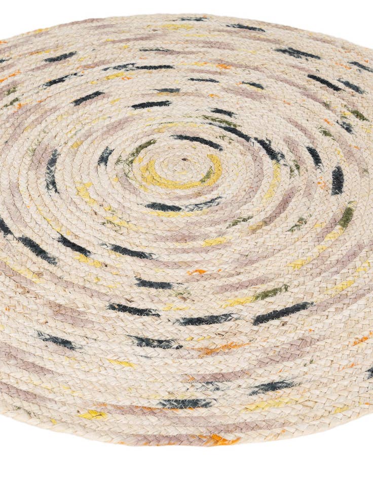 Detail image of  3' x 3'  Hand Braided Jute Round Rug