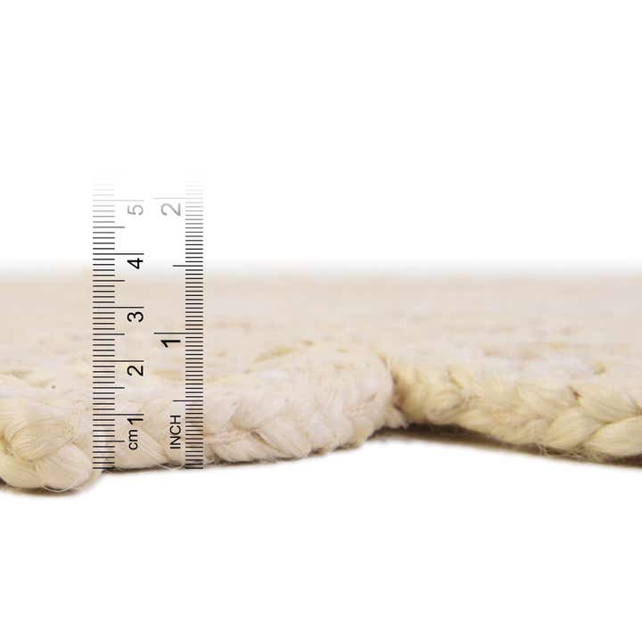 Ivory 2' x 2' Hand Braided Jute Round Rug | Rugs.com