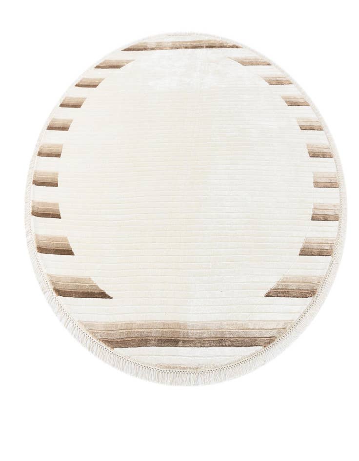 Detail image of  6' 6 x 6' 6  Hand Knotted Darya Wool Round Rug