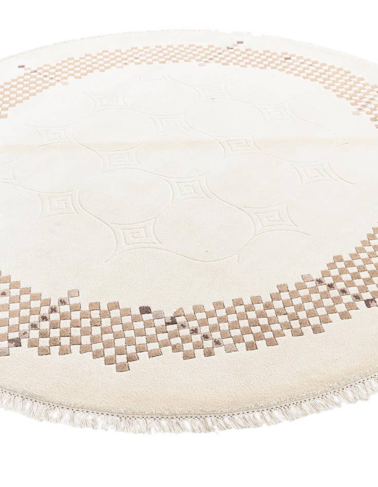 Detail image of  6' 4 x 6' 4  Hand Knotted Darya Wool Round Rug