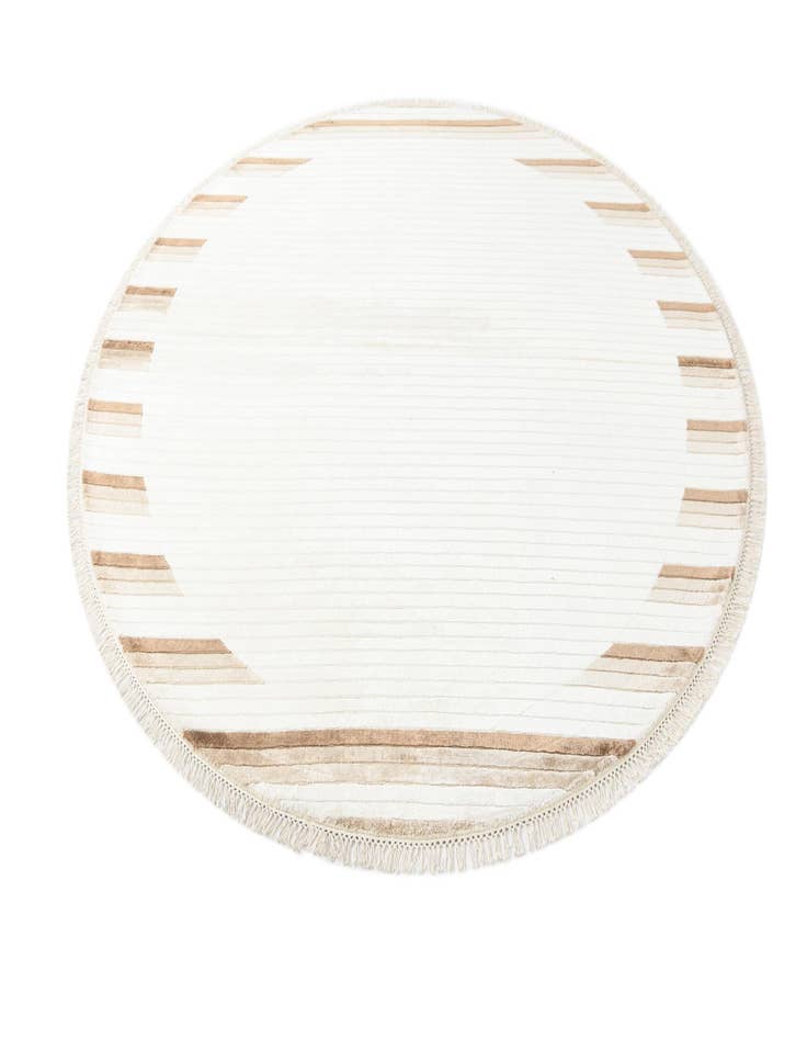 Detail image of  6' 7 x 6' 7  Hand Knotted Darya Wool Round Rug