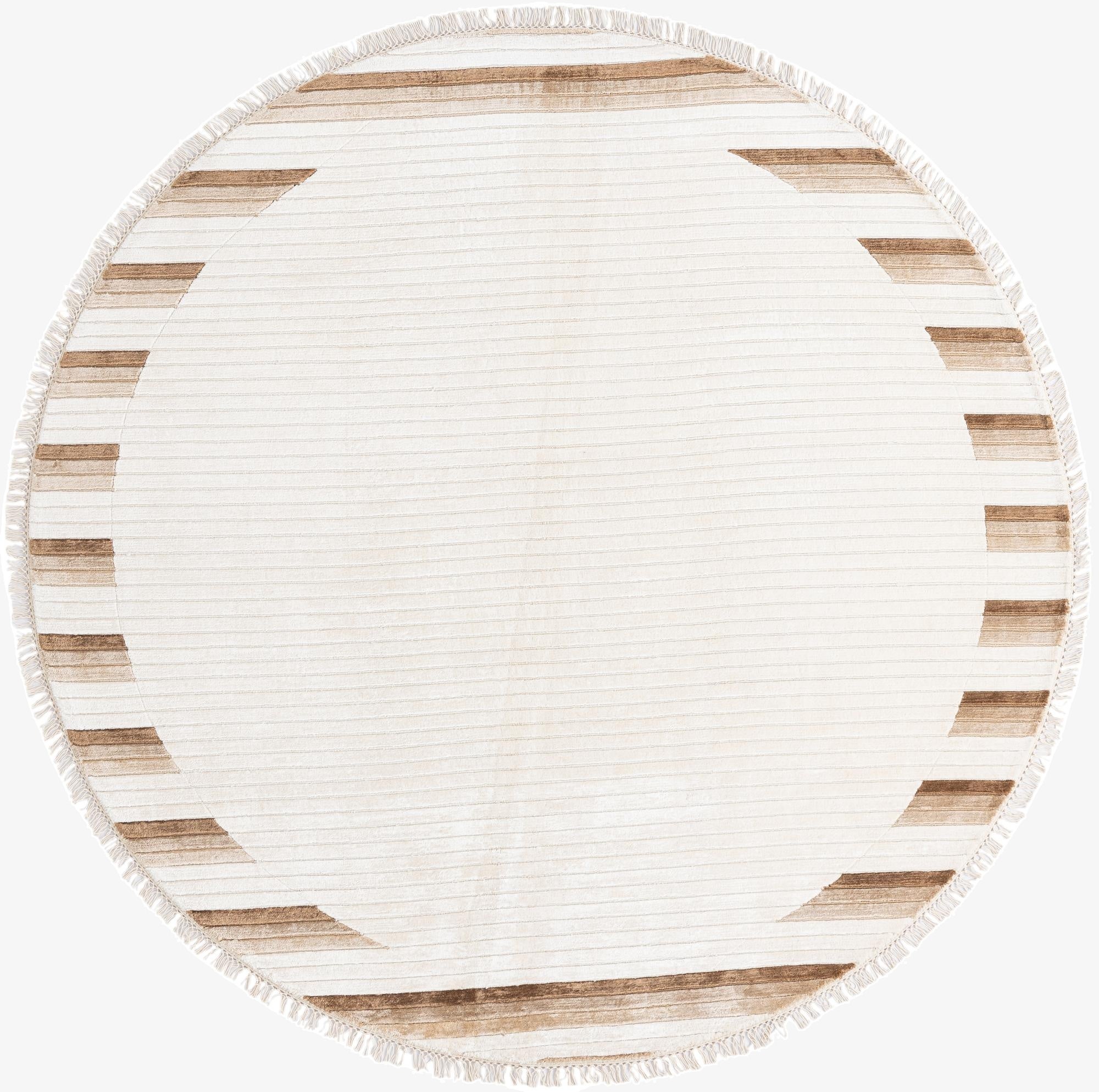  6' 6 x 6' 6  Hand Knotted Darya Wool Round Rug