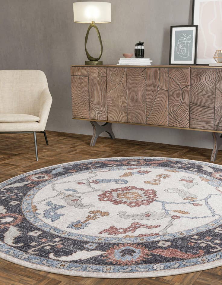 Detail image of  3' 3 x 3' 3 Eco Traditional Round Rug