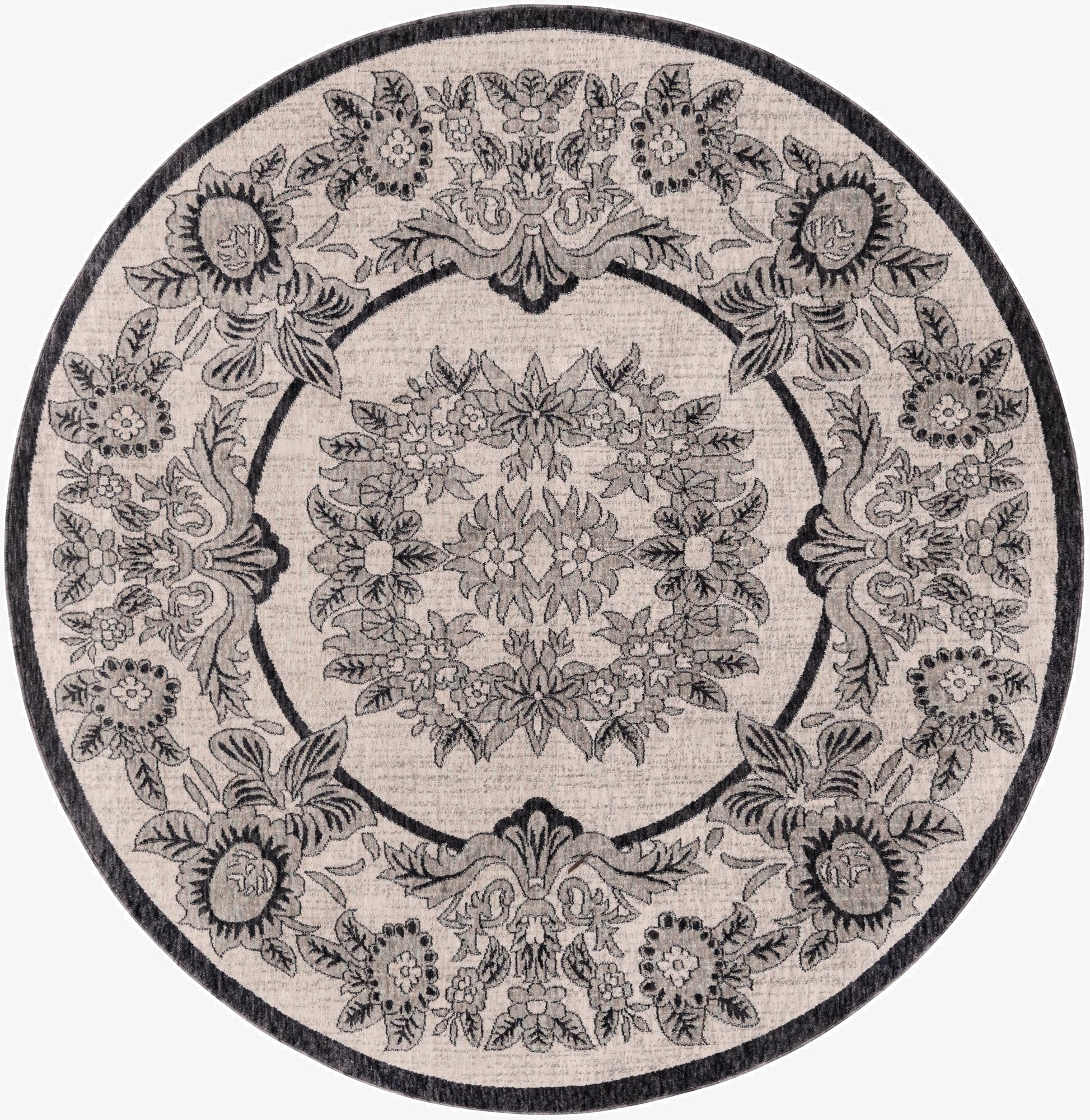  7' x 7' Eco Traditional Round Rug