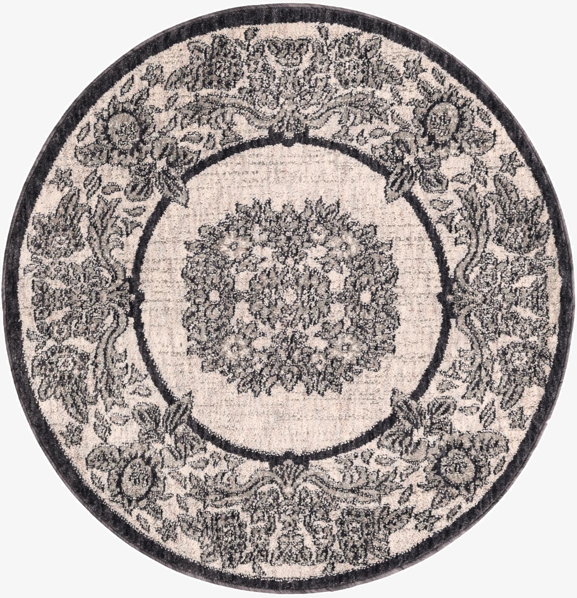  3' 3 x 3' 3 Eco Traditional Round Rug