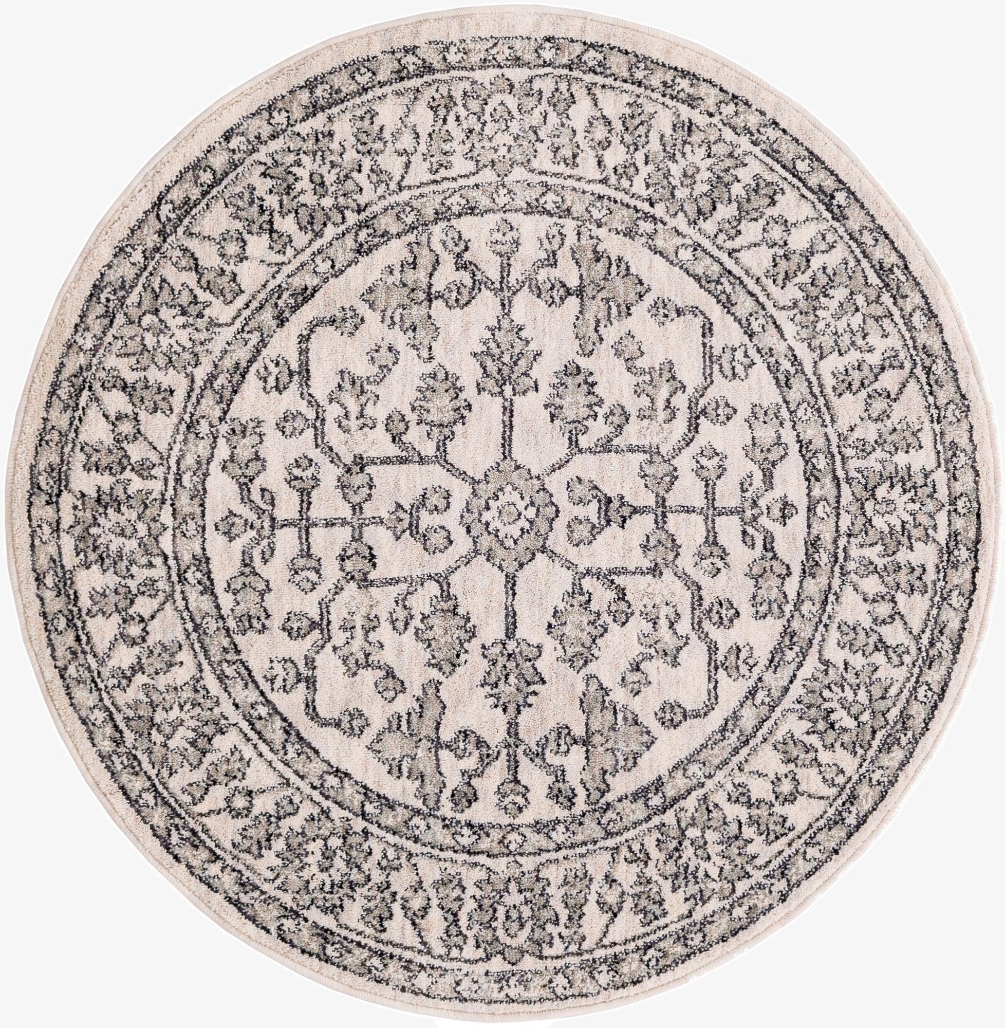  3' 3 x 3' 3 Eco Traditional Round Rug