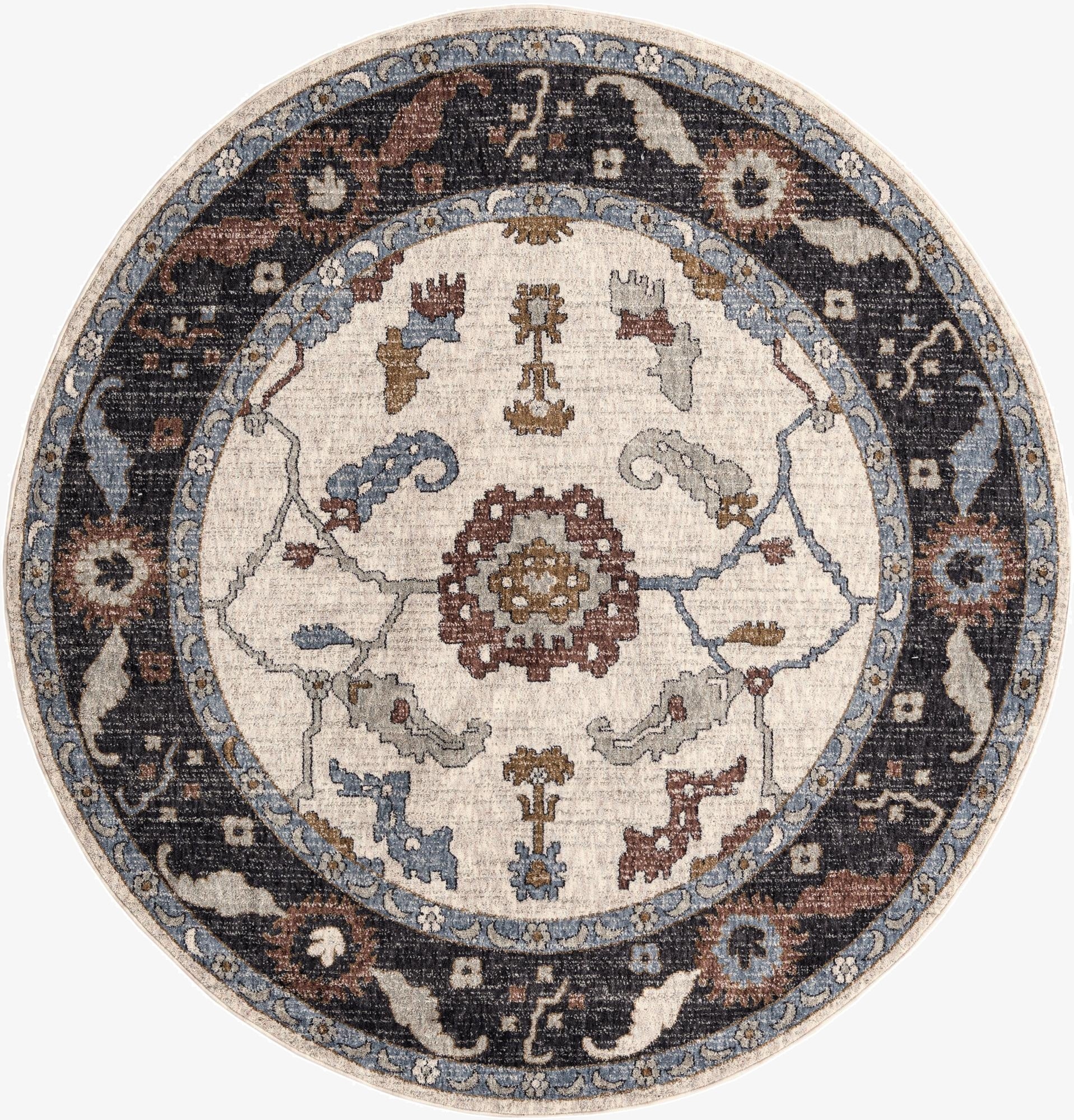  7' x 7' Eco Traditional Round Rug